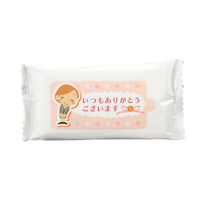 MT 【ありがとう】ﾐﾆｳｪｯﾄﾃｨｯｼｭ10枚 ﾋﾟﾝｸ 200個（税抜き単価32円）