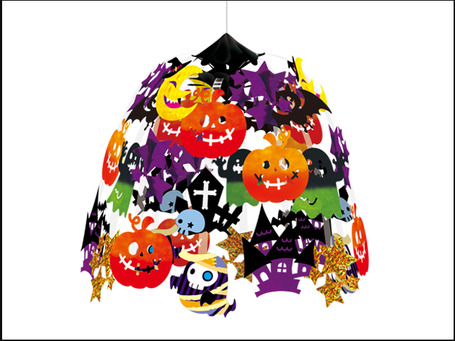 【ﾊﾛｳｨﾝ装飾】ﾏｼﾞｶﾙﾑｰﾝ2段ｾﾝﾀｰ  (税抜き単価1674円)