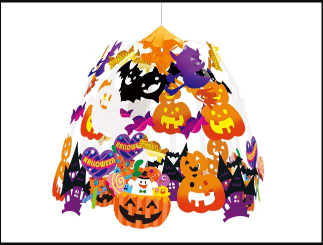 【ﾊﾛｳｨﾝ装飾】ﾄﾘｯｸｵｱﾄﾘｰﾄ2段ｾﾝﾀｰ  (税抜き単価1674円)