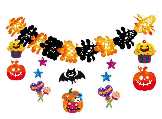【ﾊﾛｳｨﾝ装飾】ｽｲｰﾂﾊﾛｳｨﾝｶﾞｰﾗﾝﾄﾞ  (税抜き単価1180円)