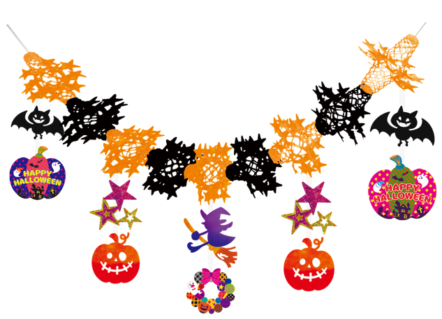 【ﾊﾛｳｨﾝ装飾】ﾅｲﾄﾊﾛｳｨﾝｶﾞｰﾗﾝﾄﾞ  (税抜き単価1180円)