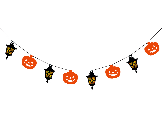 【ﾊﾛｳｨﾝ装飾】ﾊﾛｳｨﾝﾗﾝﾌﾟﾊﾞﾅｰ  (税抜き単価858円)
