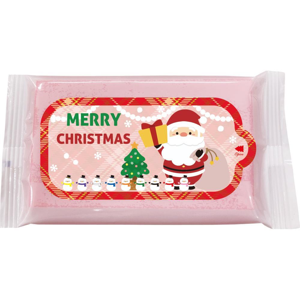 【ｸﾘｽﾏｽ】ｻﾝﾀさんｶﾗｰｳｴｯﾄﾃｨｯｼｭ8枚 400個（税抜き単価45円）