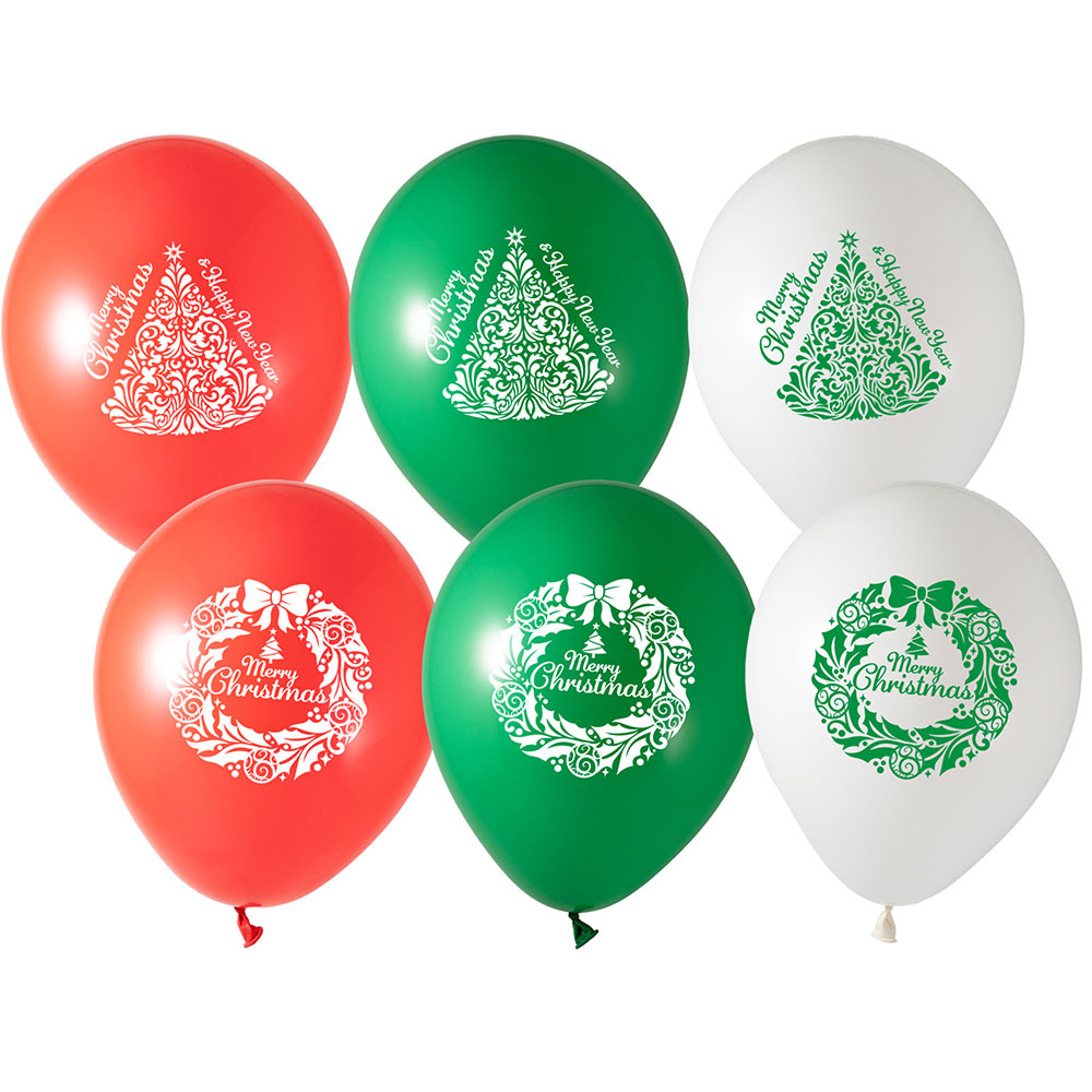 【クリスマス】ゴム風船10インチ (100枚入り)(税抜き単価20円)
